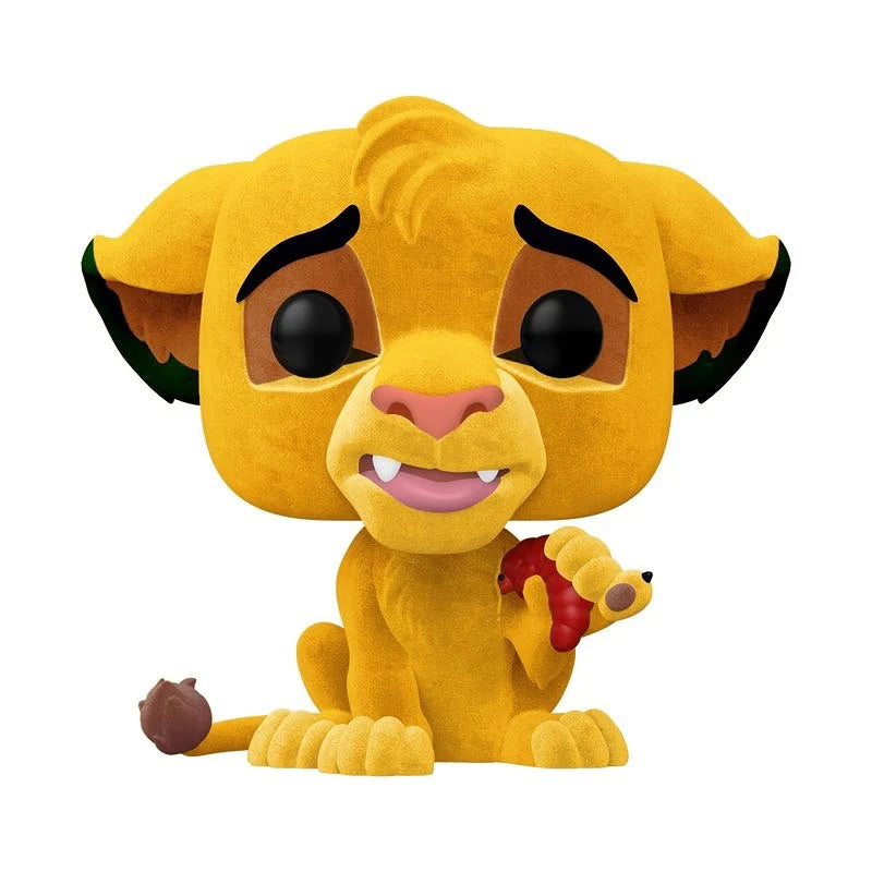 Disney Lion King Funko Pop Simba Exclsuive Flocked + Gold (2-Pop Bundle)