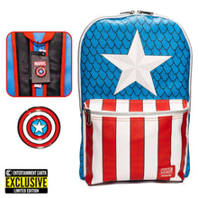 Loungefly Marvel: Captain America Cosplay Backpack with Pin Set (EE Exclusive) - First Form Collectibles
