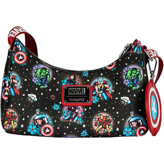 (In-Stock) Loungefly Marvel Avengers Tattoo Shoulder Bag Marvel: Avengers - First Form Collectibles