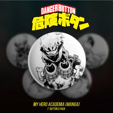 Danger Button!  My Hero Academia Manga 5 Button Pack (First Form Collectibles Exclusive) - First Form Collectibles