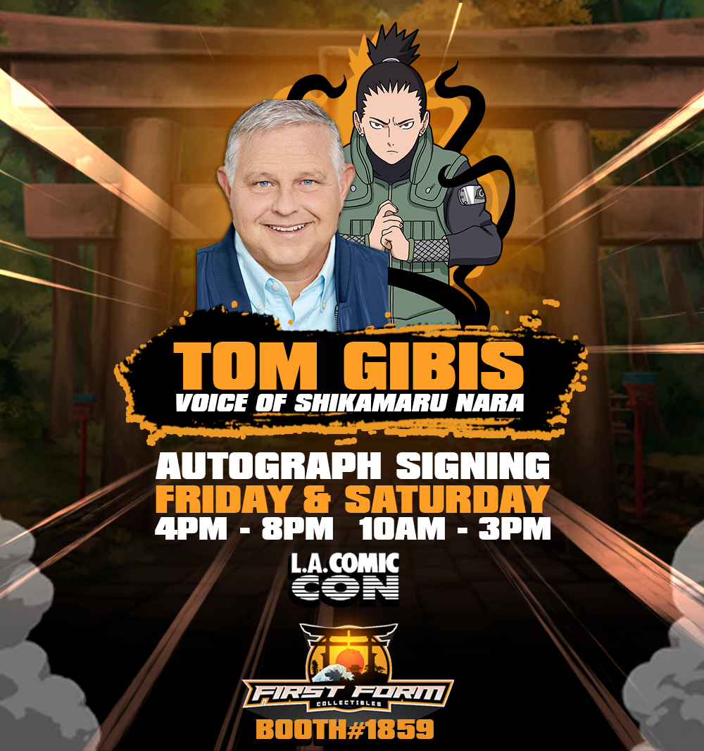 Tom Gibis Voice of Shikamaru from Naurto Signing At Our Booth in LA Comic Con