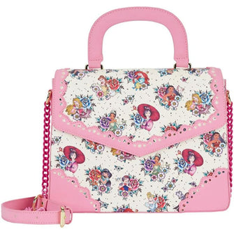(In-Stock) Loungefly Disney Princess Tattoo Crossbody Bag Disney Princess One Size - First Form Collectibles
