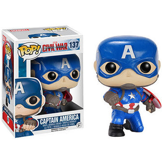 (Non-Mint) (Vaulted) (In Stock) Funko Pop! Captain America Civil War Captain America (Action Pose) (Gamestop Exclusive) - First Form Collectibles