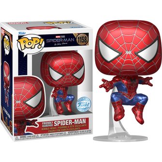 (In-Stock Early Q1) Funko Pop Marvel: Spider Man No Way Home Friendly Neighborhood Spider-Man (Metallic) (SE Exclusive) - First Form Collectibles
