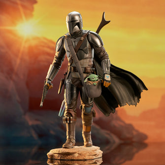 Diamond Select Star Wars The Mandalorian W/Child Premier Collection Statue *Pre-Order* - First Form Collectibles