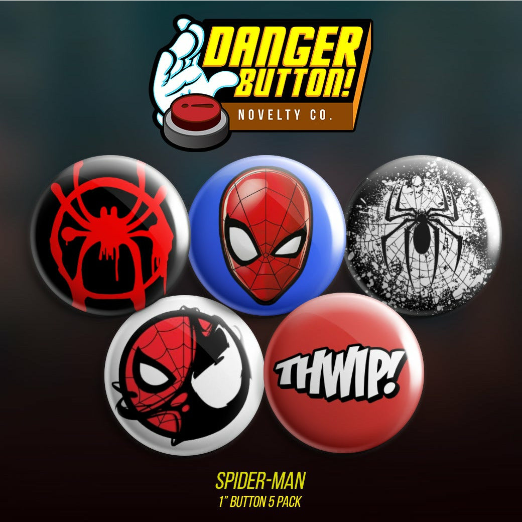 Danger Button! Spider-Man 5 Button Pack (First Form Collectibles Exclu