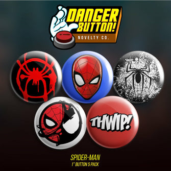 Danger Button! Spider-Man 5 Button Pack (First Form Collectibles Exclusive) - First Form Collectibles
