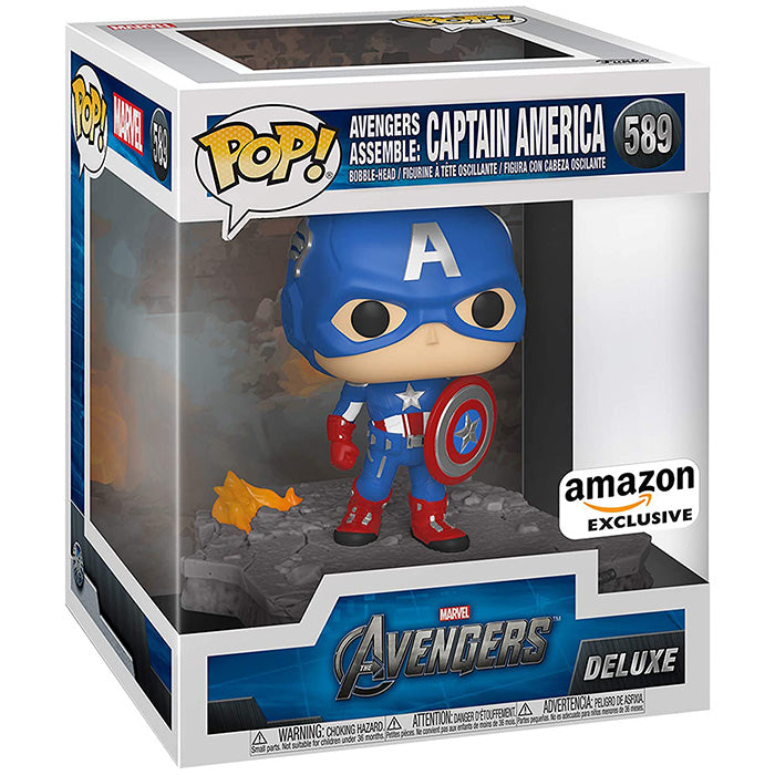 Funko Pop! Marvel Avengers Assemble Captain America Deluxe (Amazon