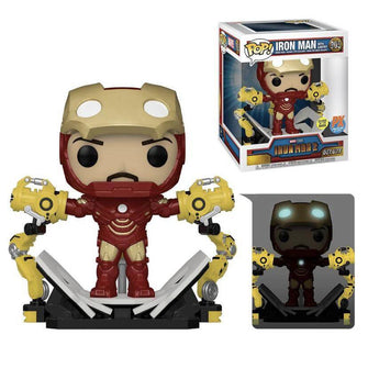 Iron Man 2 Iron Man MK IV with Gantry Glow-in-the-Dark 6-Inch Deluxe Pop! Vinyl Figure - Previews Exclusive *Pre-Order* - First Form Collectibles