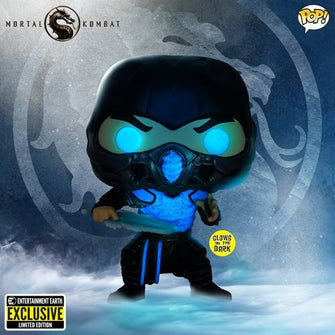 (In-Stock) Funko Pop! Movies Mortal Kombat Sub-Zero (Glow In The Dark) (Entertainment Earth Exclusive) - First Form Collectibles