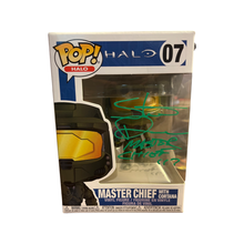 (Green Ink Signature) Steve Downes Voice of Master Chief Autographed Master Chief with Cortana (Protected by Premiuim Pop Fiend Protectors + JSA Authentication) **READ DESCRIPTION* - First Form Collectibles