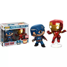 (Non-Mint) (In-Stock) (Vaulted) Funko Pop! Marvel Captain America & Iron Man (Civil War) (Action Pose) (2-Pack) (Marvel Collectors Corp. Exclusive) - First Form Collectibles