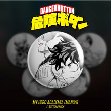 Danger Button!  My Hero Academia Manga 5 Button Pack (First Form Collectibles Exclusive) - First Form Collectibles