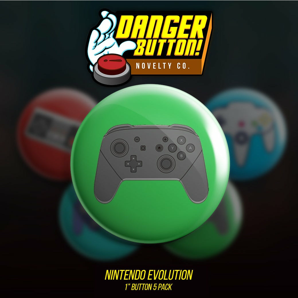 Danger Button! Nintendo Evolution 5 Button Pack (First Form Collectibl ...
