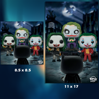Batman vs. The Jokers (Art by: Pop!ze) - First Form Collectibles